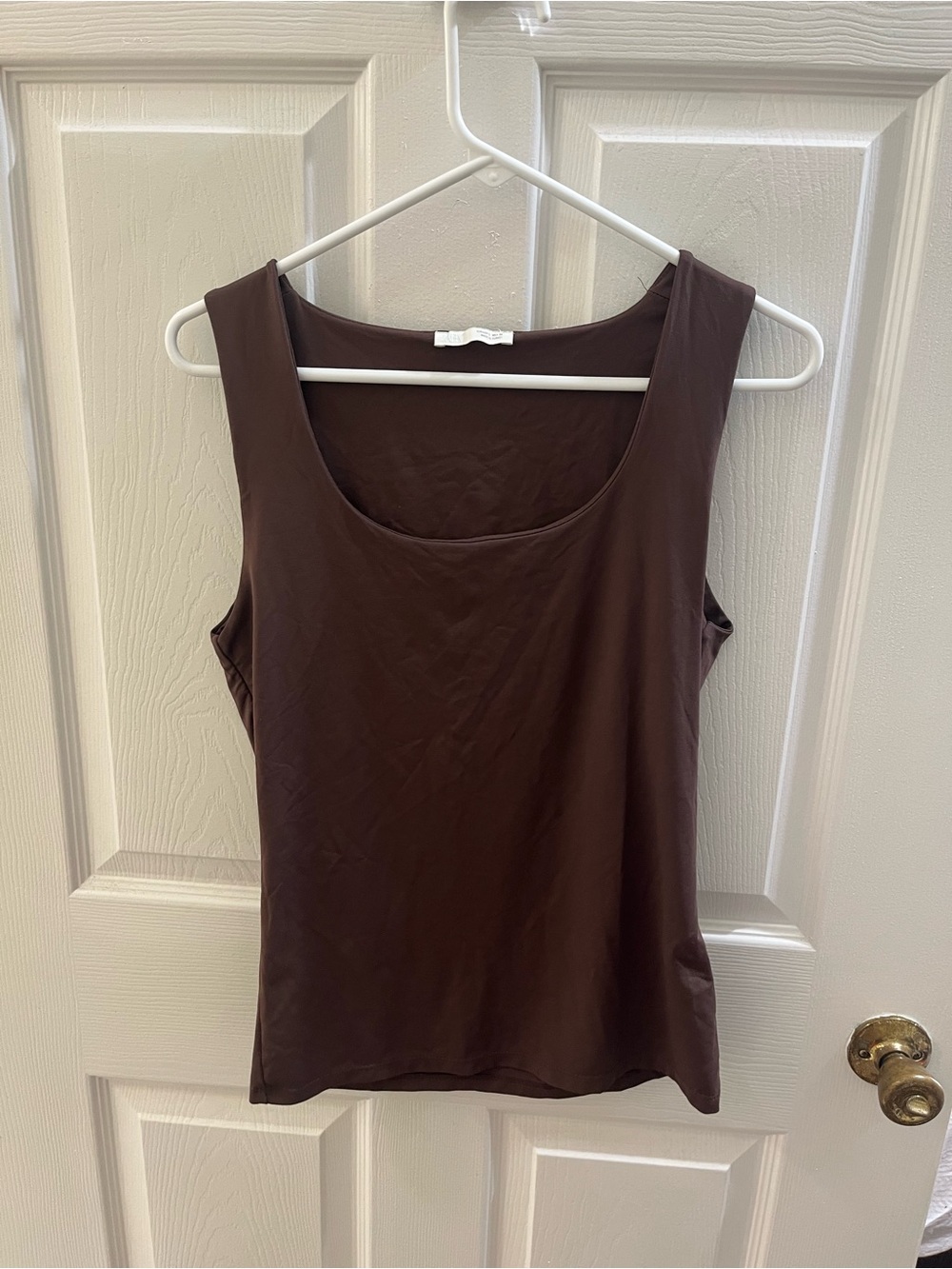 Zara Brown Scoop Neck Tank Top